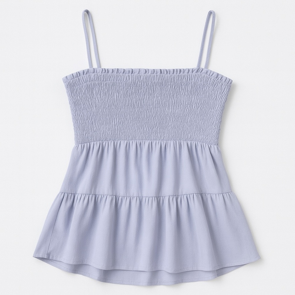 Paper Crane • Smocked Tiered Cami • Light Lavender • Size L